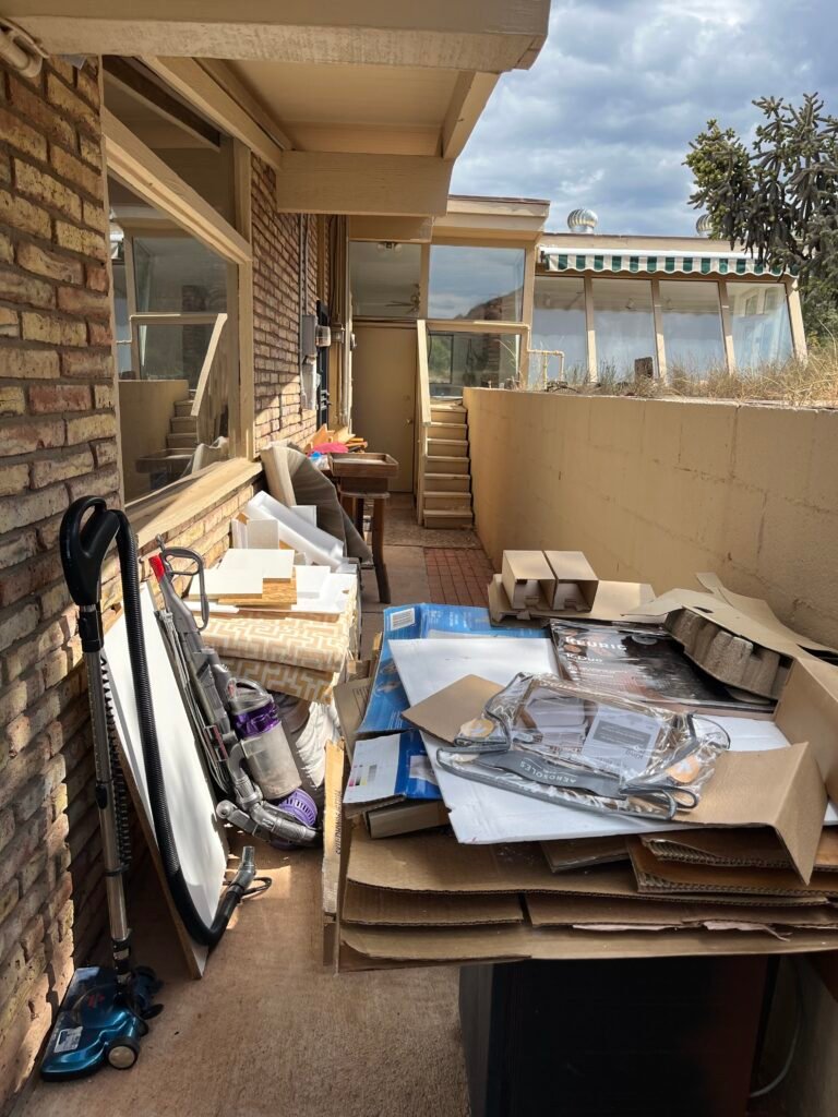 Couch removal: loaded and ready to haul