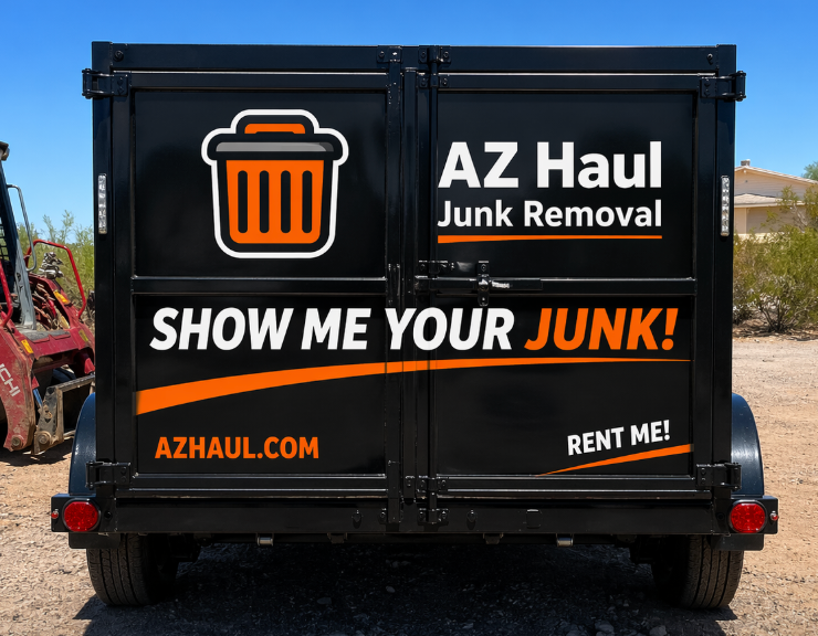 15-yard dumpster trailer rental for junk removal in Flagstaff, AZ - AZ Haul