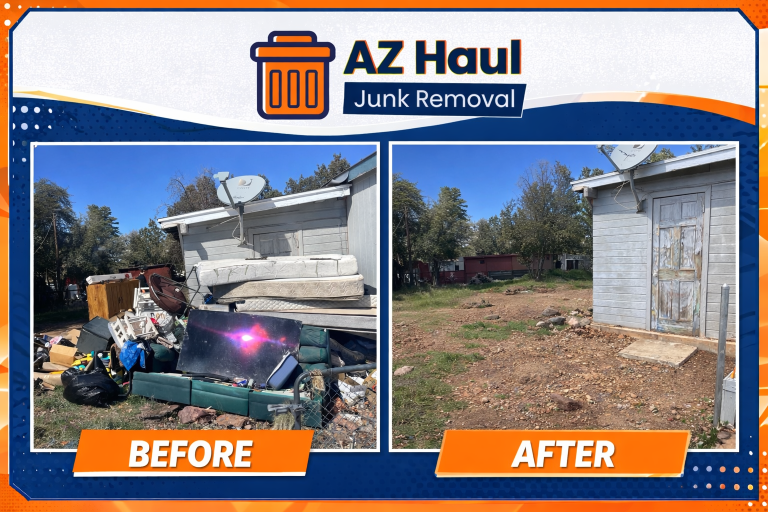 Garage cleared during a household junk pickup in Flagstaff