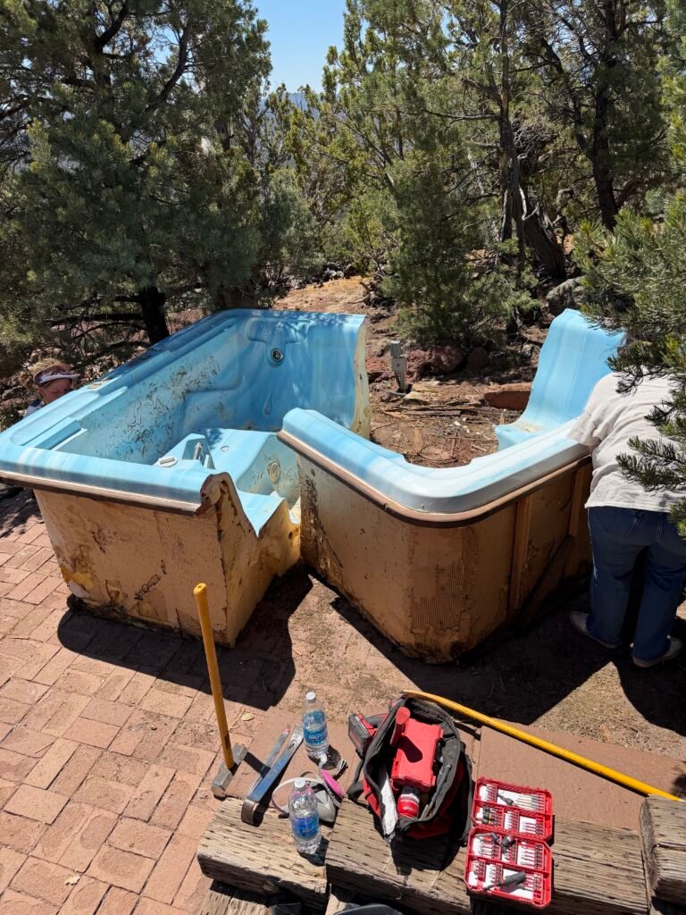 Hot tub removal: before we started